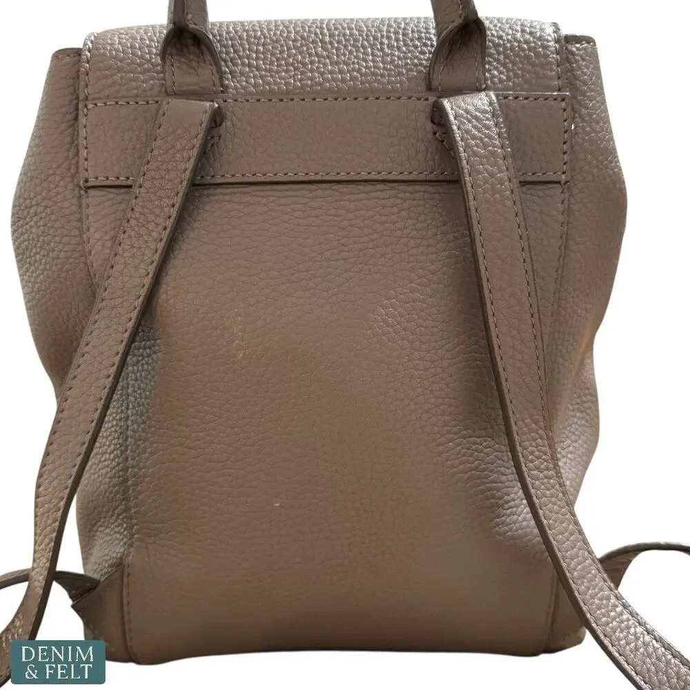 Tory Burch Sand McGraw Leather Backpack w/‎ Tassel Detail, Adjustable Straps